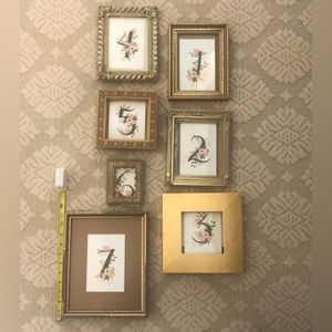 Collection of 7 Gold-tone Frames.